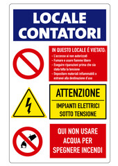 Cartello Locale Contatori