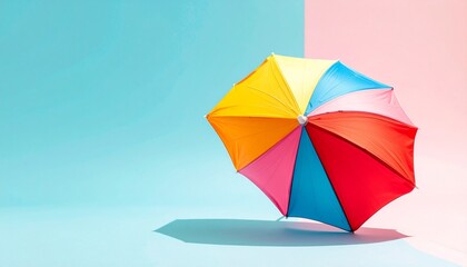colorful umbrella on blue sky