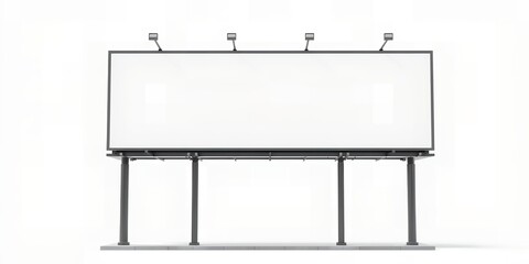 Obraz premium Isolated billboard with blank white space ready for advertisement on a white background