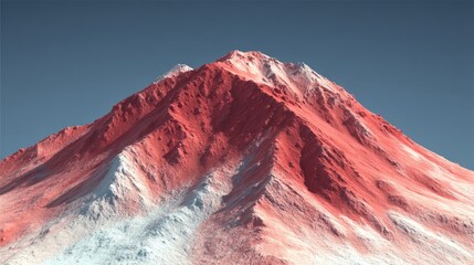 Crimson Peak's Majesty Under an Azure Sky