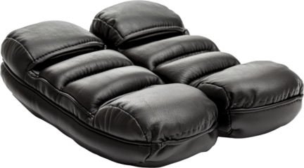 Black Leather Armrest Cushions for Automotive Interiors