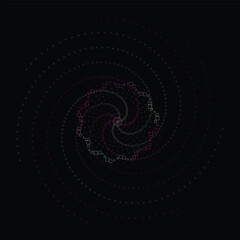 A Mesmerizing Dance of Light Particles in a Digital Swirl