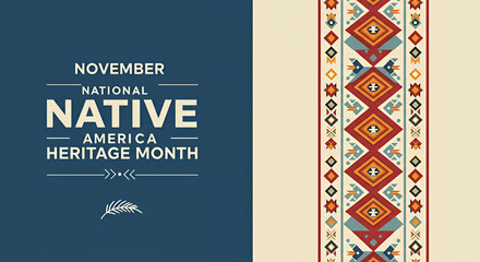 Celebrate november national native american heritage month with indigenous tribal pattern design ideas