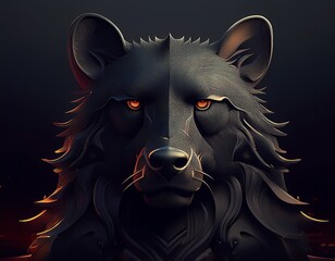 Obraz premium the image is a black