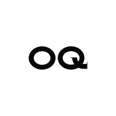 Fototapeta premium OQ monogram logo design letter text name symbol monochrome logotype alphabet character simple logo