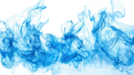 Abstract Blue Flames and Smoke