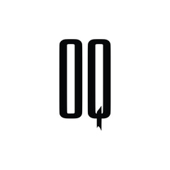OQ monogram logo design letter text name symbol monochrome logotype alphabet character simple logo