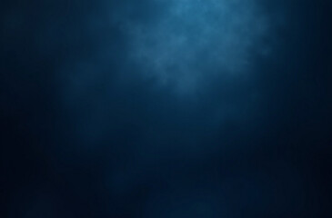 Dramatic dark blue background with subtle gradient and atmospheric lighting