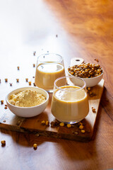 Sattu drink is a traditional, refreshing beverage made from roasted gram flour, often mixed with...
