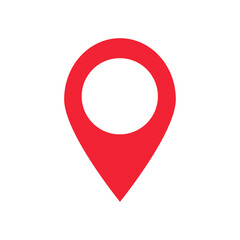 Red map pin location icons. Modern map markers. Simple red location marker for web, Vector illustration