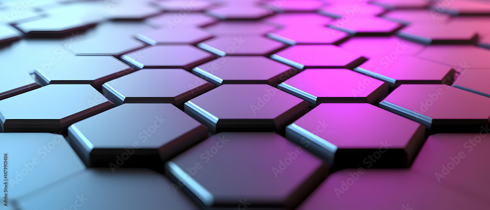 Aufkleber abstract geometric hexagon pattern background