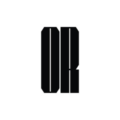 OR monogram logo design letter text name symbol monochrome logotype alphabet character simple logo