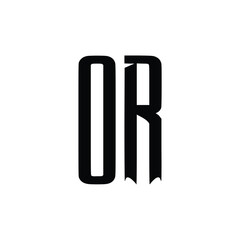 OR monogram logo design letter text name symbol monochrome logotype alphabet character simple logo