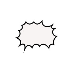 Blank bubble speech comic design