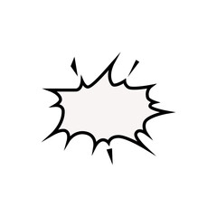 Blank bubble speech comic design