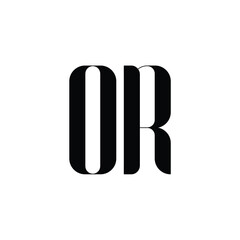 OR monogram logo design letter text name symbol monochrome logotype alphabet character simple logo