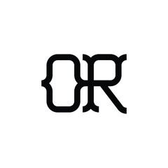 OR monogram logo design letter text name symbol monochrome logotype alphabet character simple logo