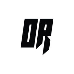 Obraz premium OR monogram logo design letter text name symbol monochrome logotype alphabet character simple logo