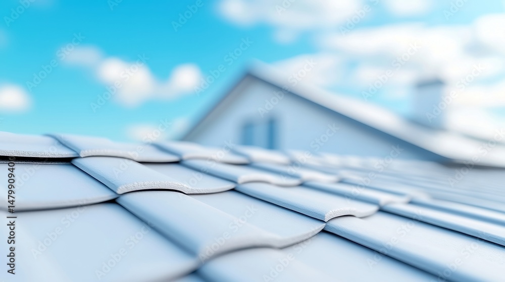 Poster modern shingle roofing design, showcasing durability against the elements, blending seamlessly with 