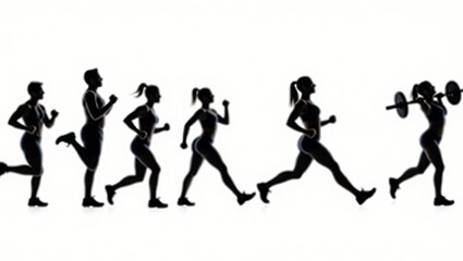 silhouettes of girls