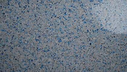 Obraz premium Detailed Close-up of Blue and Gray Terrazzo Texture - Polished, Modern Stone Surface with Small Chips and Elegant Aesthetics. 