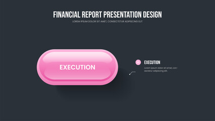 Market Plan One Option Diagram Frame Design. Marketing Introduction 1 Element Infographic Slideshow Template. Product Overview Presentation Layout Vector Illustration.