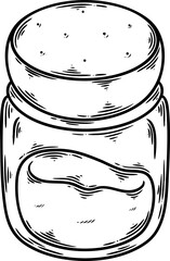 bottle hand drawn