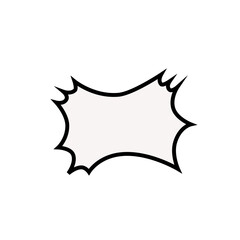 Blank bubble speech comic design