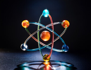 Colorful Atomic Structure Representation Against a Dark Background