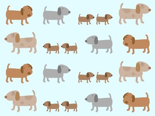 犬のシームレスパターン　A-2