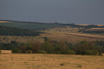 Obraz premium landscapes of fields and hills of southern Russia midsummer