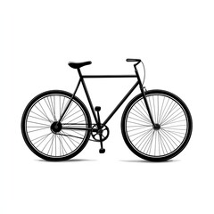Naklejka premium Silhouette of a classic bicycle, simple and elegant.