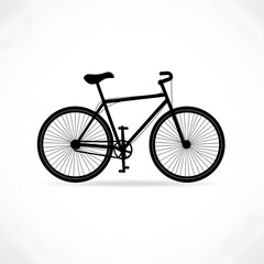 Fototapeta premium Simple black silhouette of a bicycle.