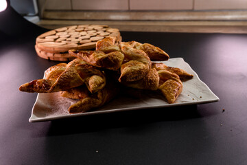Apricot Puff Pastry Pinwheels. Pastry. Dessert. Food. Apricot jam