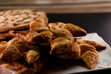 Apricot Puff Pastry Pinwheels. Pastry. Dessert. Food. Apricot jam