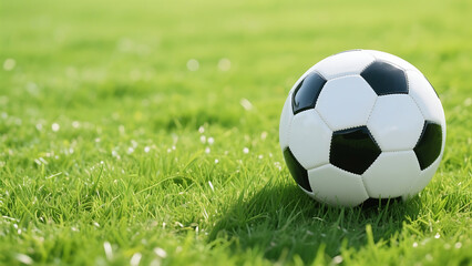 Fototapeta premium soccer ball on grass