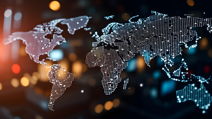 World map concept background. Modern Global map creative concept. AI generated image, ai