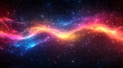 Fototapeta premium Colorful nebula cloud floating in the vastness of space