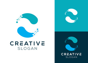 Recovery tonic logo. Water rotating logo design