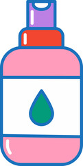 Colorful Flat Skincare Icon With Creams Bottles Tubes Jars and Face Masks in Modern Purple Blue and Green Palette for Beauty Packaging and Self Care Designs