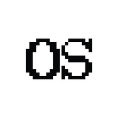 Fototapeta premium OS monogram logo design letter text name symbol monochrome logotype alphabet character simple logo