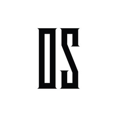 OS monogram logo design letter text name symbol monochrome logotype alphabet character simple logo