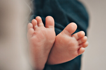 the legs of a newborn. the heels, the fingers of a baby, a child. Childbirth, maternity capital, artificial insemination, IVF, mortgage, family, love. High quality photo