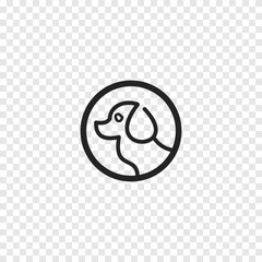 Dog icon. Vector illustration.