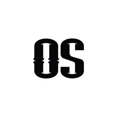 OS monogram logo design letter text name symbol monochrome logotype alphabet character simple logo