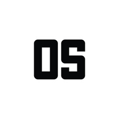 Obraz premium OS monogram logo design letter text name symbol monochrome logotype alphabet character simple logo