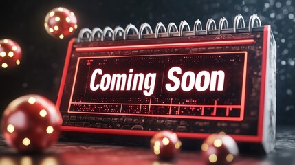 Coming soon calendar announcement