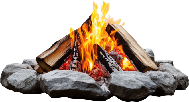 Campfire with Books Burning