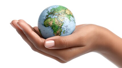 A delicate hand cradling the earth.