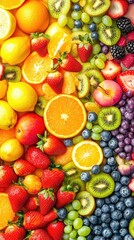 Colorful fruit arrangement